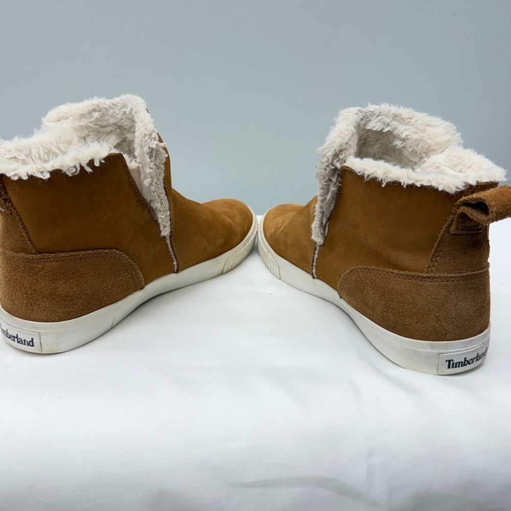 Timberland Skyla Bay Women's 7 Leather Faux Fur Lined Booties A2KWN A83118 - Picture 6 of 8